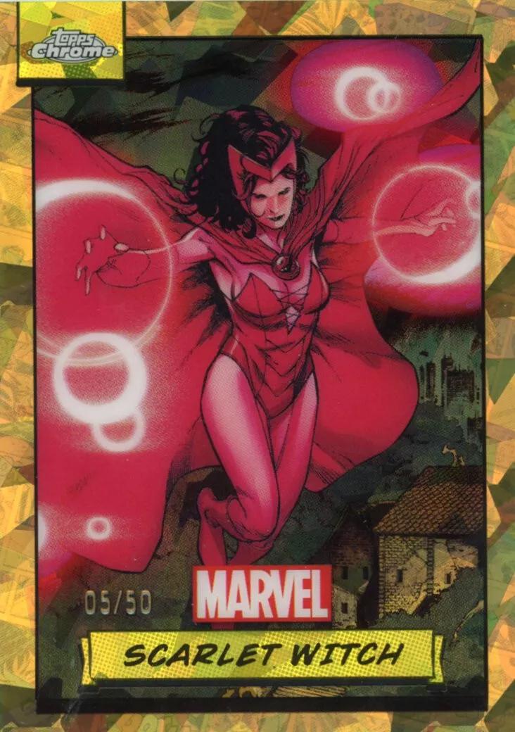 2024 Topps Chrome Scarlet Witch [Gold Sapphire] #112 card