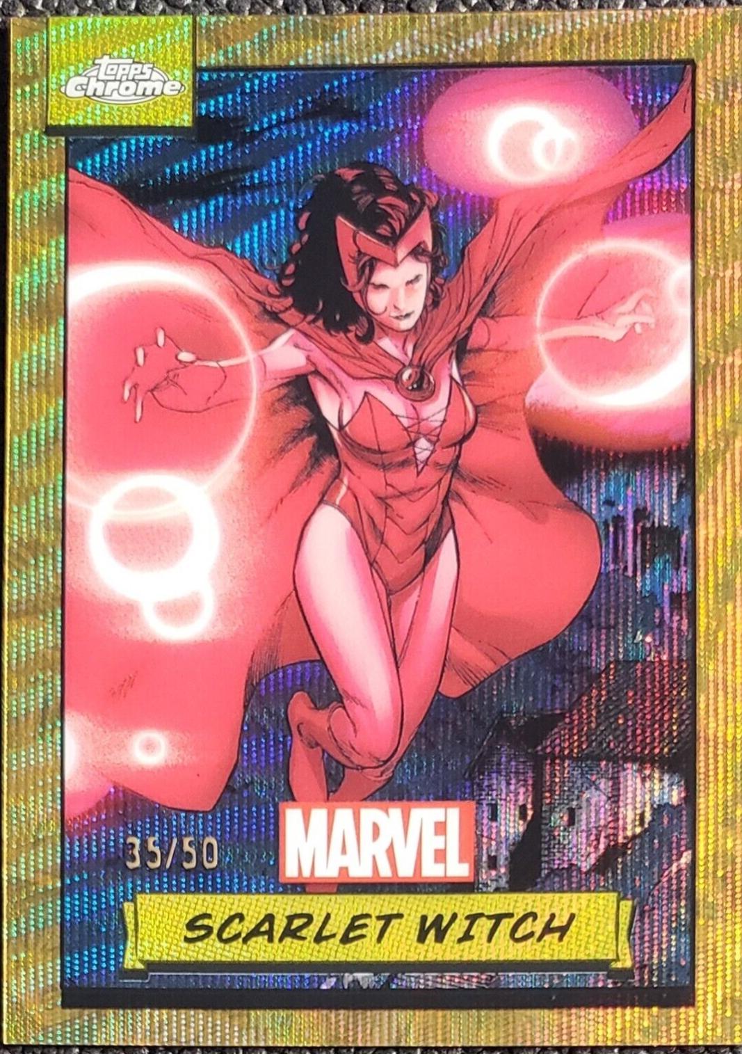 2024 Topps Chrome Scarlet Witch [Gold Wave] #112 card