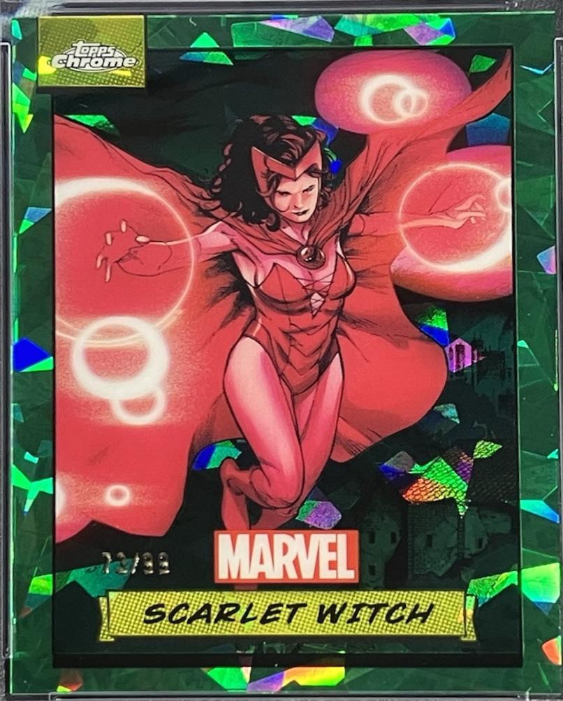 2024 Topps Chrome Scarlet Witch [Green Sapphire] #112 card