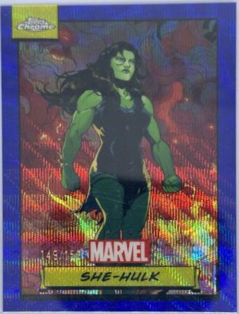 2024 Topps Chrome She-hulk [Blue Wave] #11 card