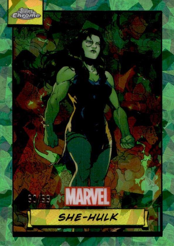 2024 Topps Chrome She-hulk [Green Sapphire] #11 card