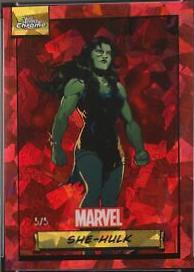 2024 Topps Chrome She-hulk [Red Sapphire] #11 card