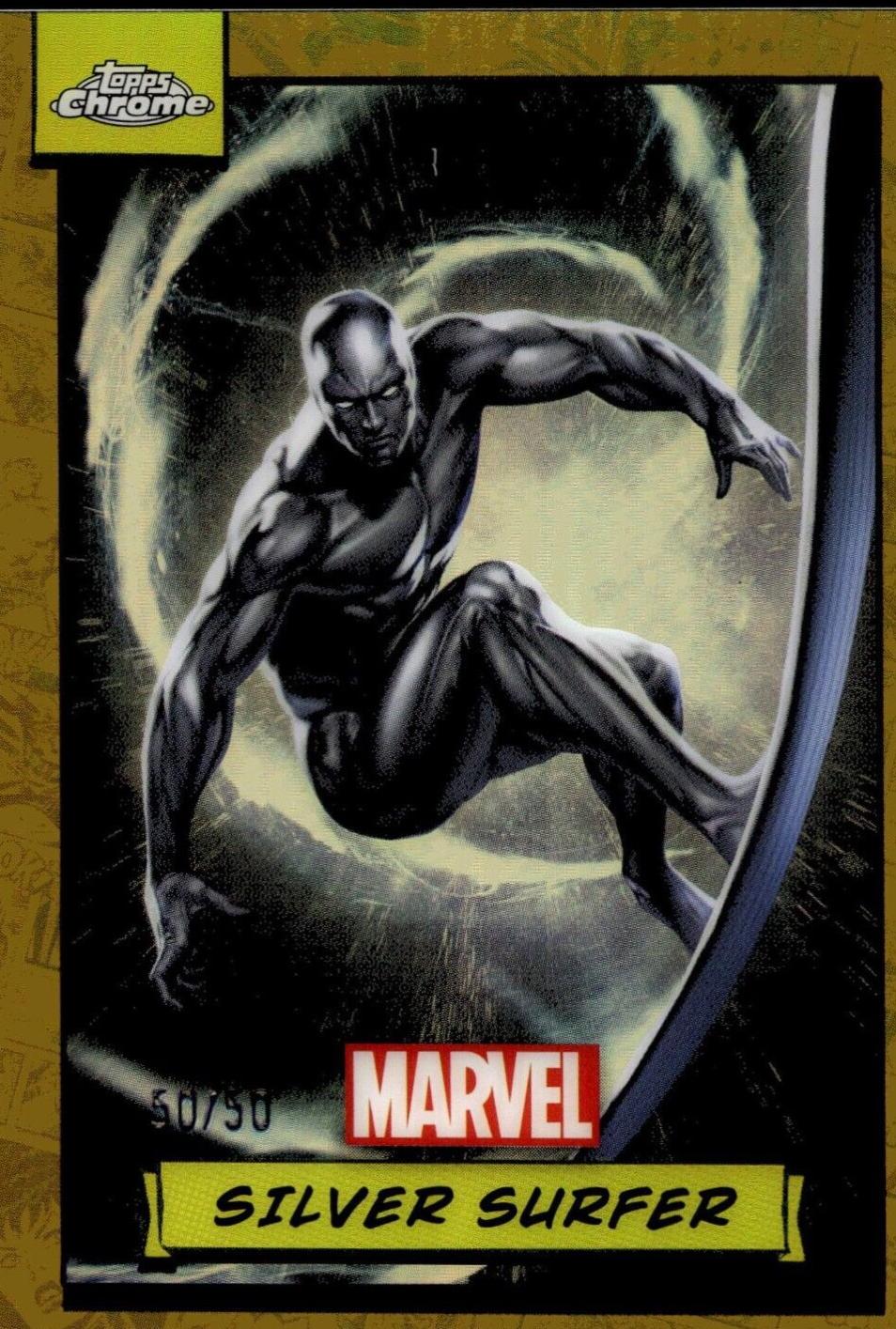 2024 Topps Chrome Silver Surfer [Gold Refractor] #51 card