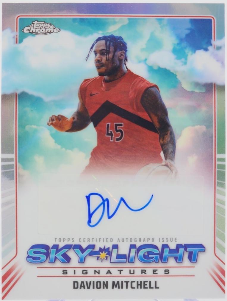 2024 Topps Chrome Sky-Light Signature Davion Mitchell #SLS-DMI card