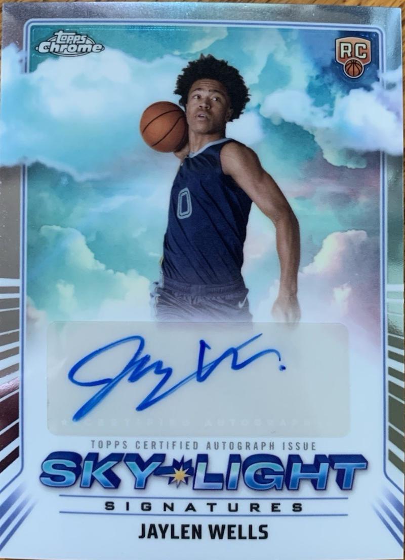 2024 Topps Chrome Sky-Light Signature Jaylen Wells #SLS-JWE card