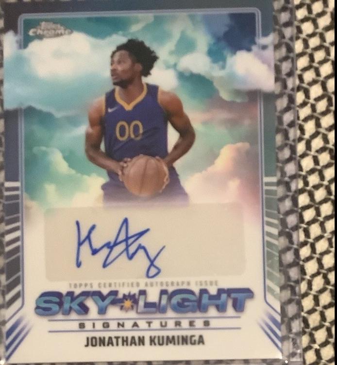 2024 Topps Chrome Sky-Light Signature Jonathan Kuminga #SLS-JK card