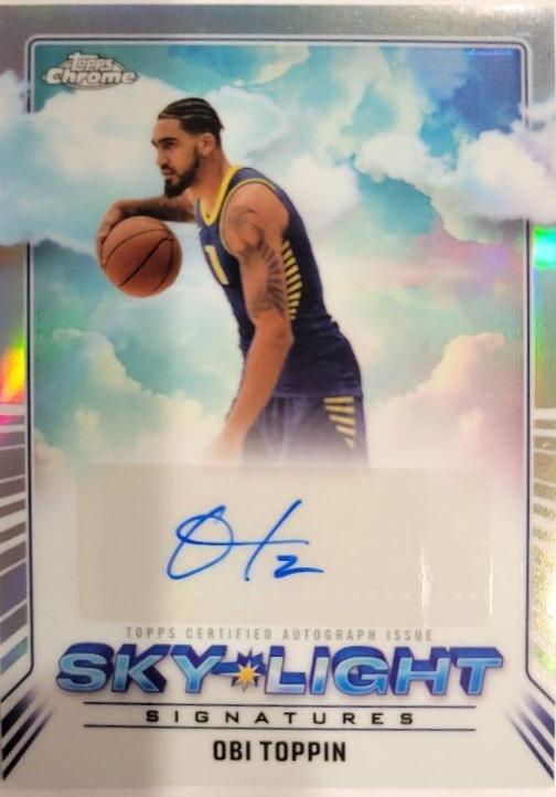 2024 Topps Chrome Sky-Light Signature Obi Toppin #SLS-OT card