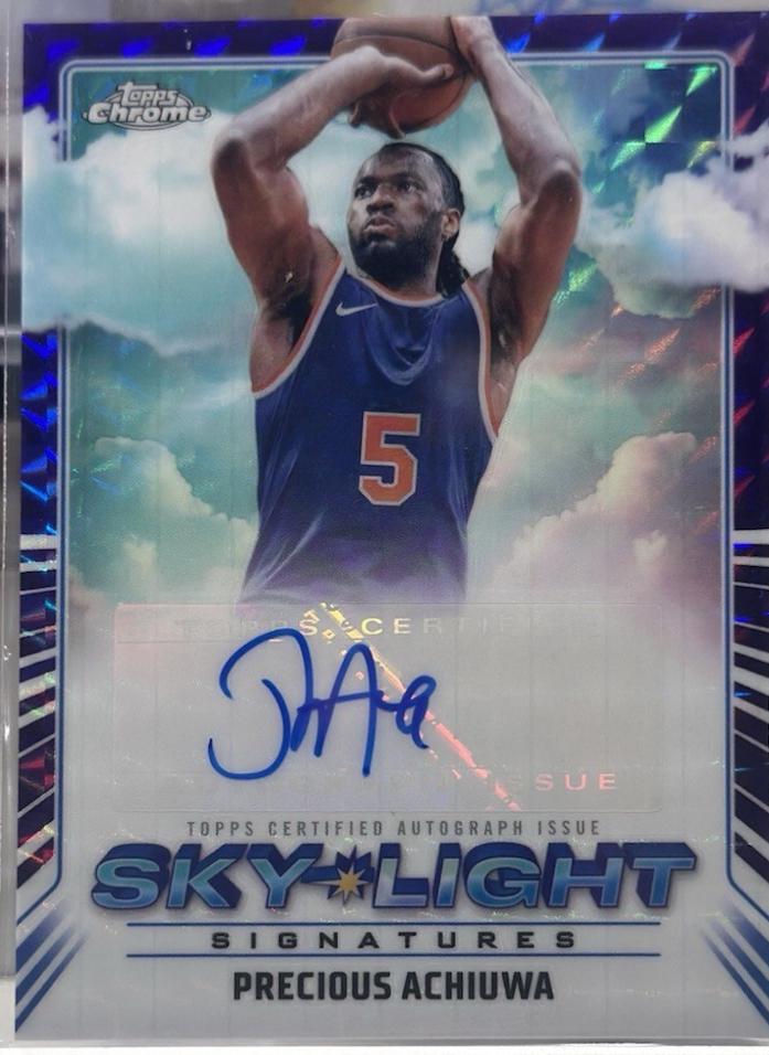 2024 Topps Chrome Sky-Light Signature Precious Achiuwa #SLS-PAC card