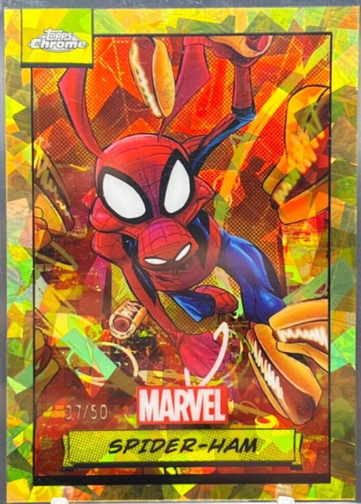 2024 Topps Chrome Spider-ham [Gold Sapphire] #113 card