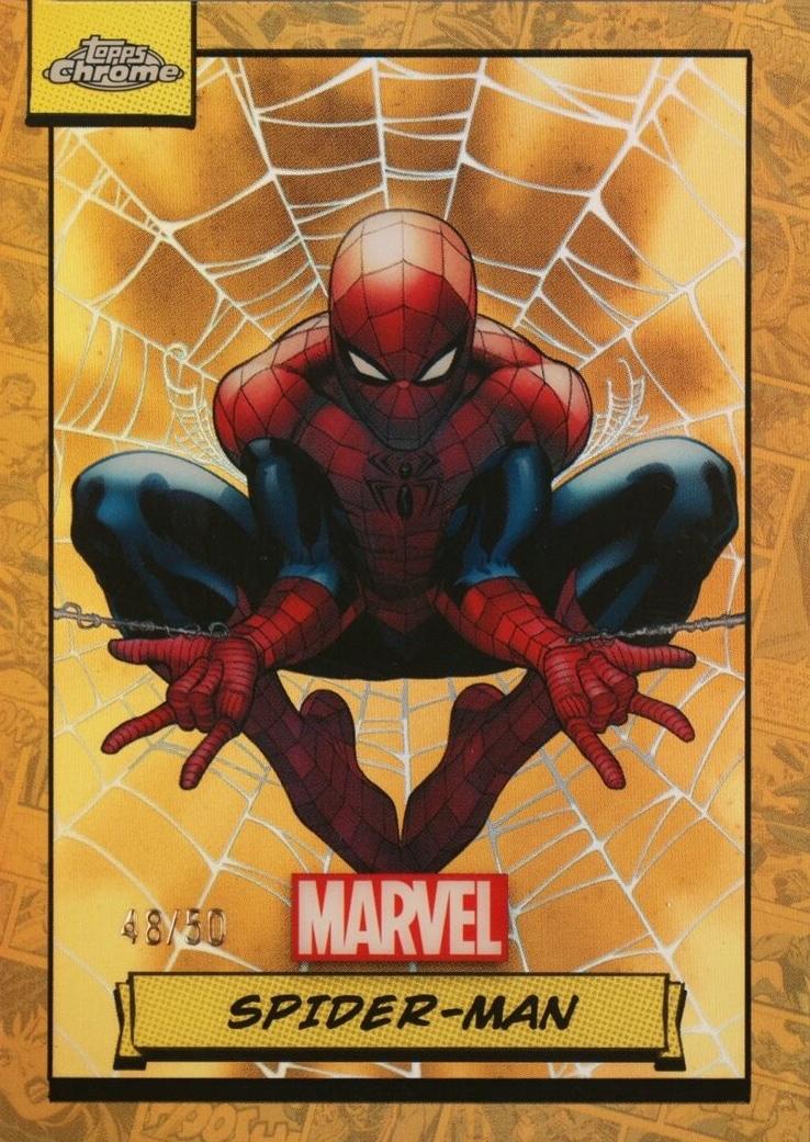 2024 Topps Chrome Spider-man [Gold Refractor] #1 card