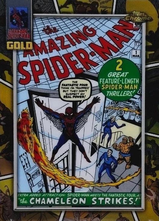 2024 Topps Chrome Spider-Man Gold The Amazing Spider-man 1 #SG-4 card
