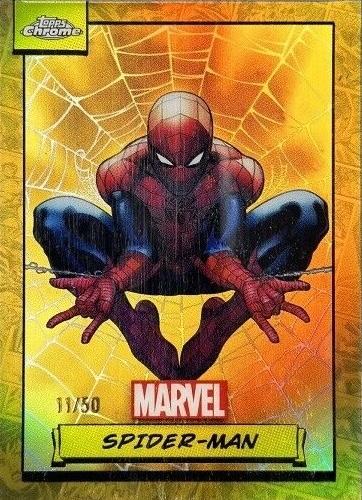 2024 Topps Chrome Spider-man [Gold Wave] #1 card