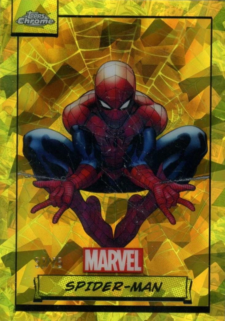 2024 Topps Chrome Spider-man [Yellow Sapphire] #1 card