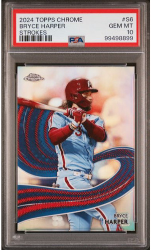 2024 Topps Chrome Strokes Bryce Harper #S-6 card