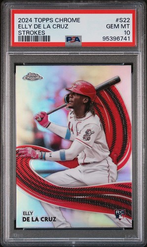 2024 Topps Chrome Strokes Elly De La Cruz [Orange Refractor] #S-22 card