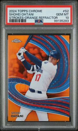 2024 Topps Chrome Strokes Shohei Ohtani [Orange Refractor] #S-2 card