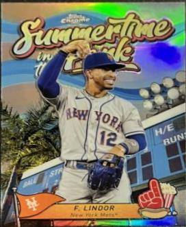 2024 Topps Chrome Summertime in the Park Francisco Lindor #SITP-2 card