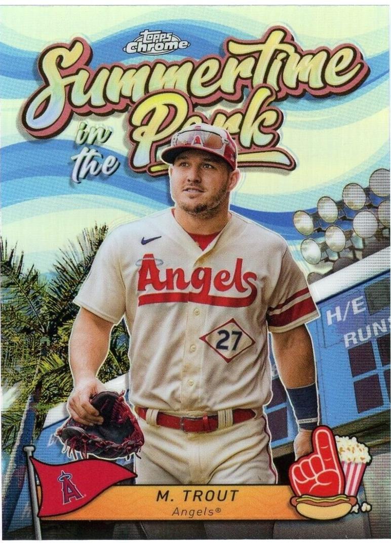 2024 Topps Chrome Summertime in the Park Mike Trout [Orange Refractor] #SITP-10 card
