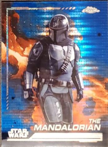 2024 Topps Chrome The Mandalorian [Blue Pulsar Refractor] #21 card