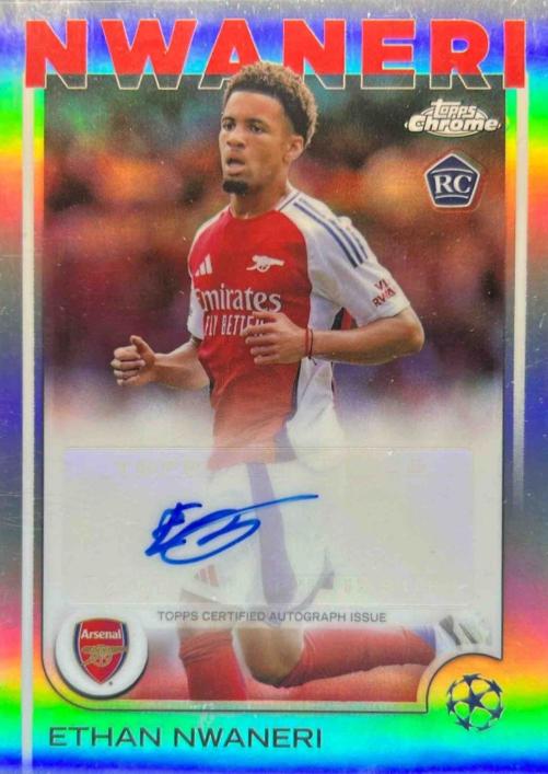 2024 Topps Chrome UEFA Autograph Ethan Nwaneri #CA-EN card