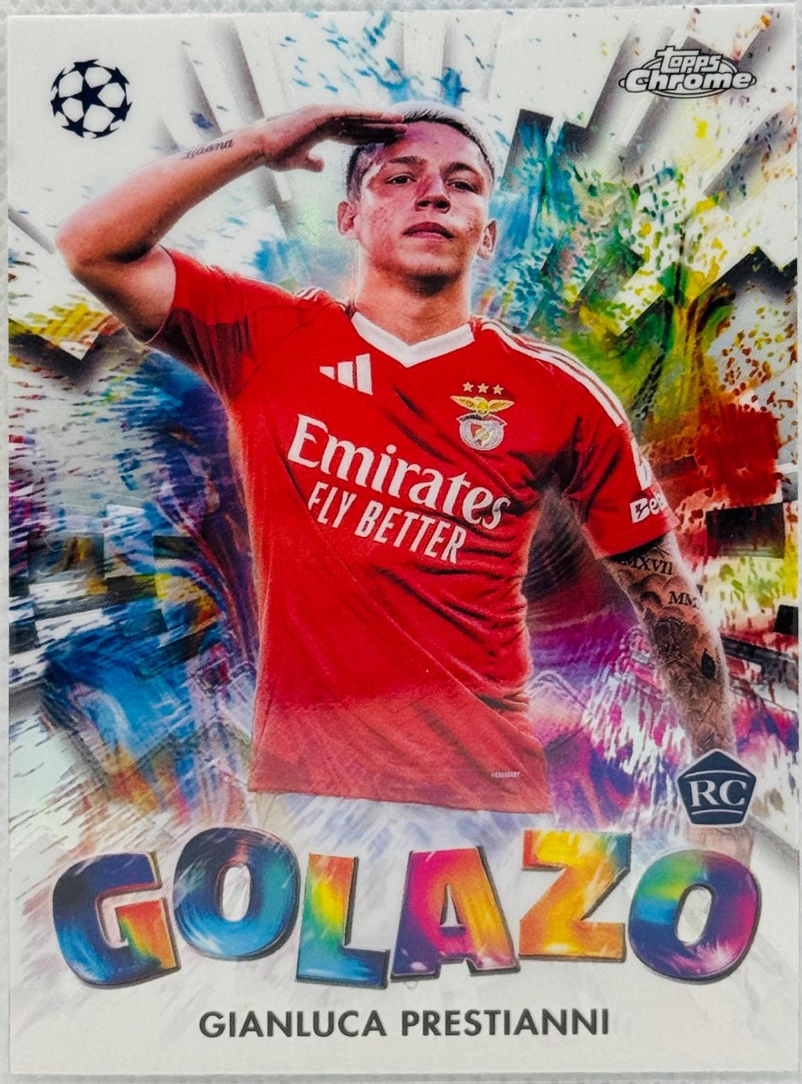 2024 Topps Chrome UEFA Golazo Gianluca Prestianni #GZ-5 card