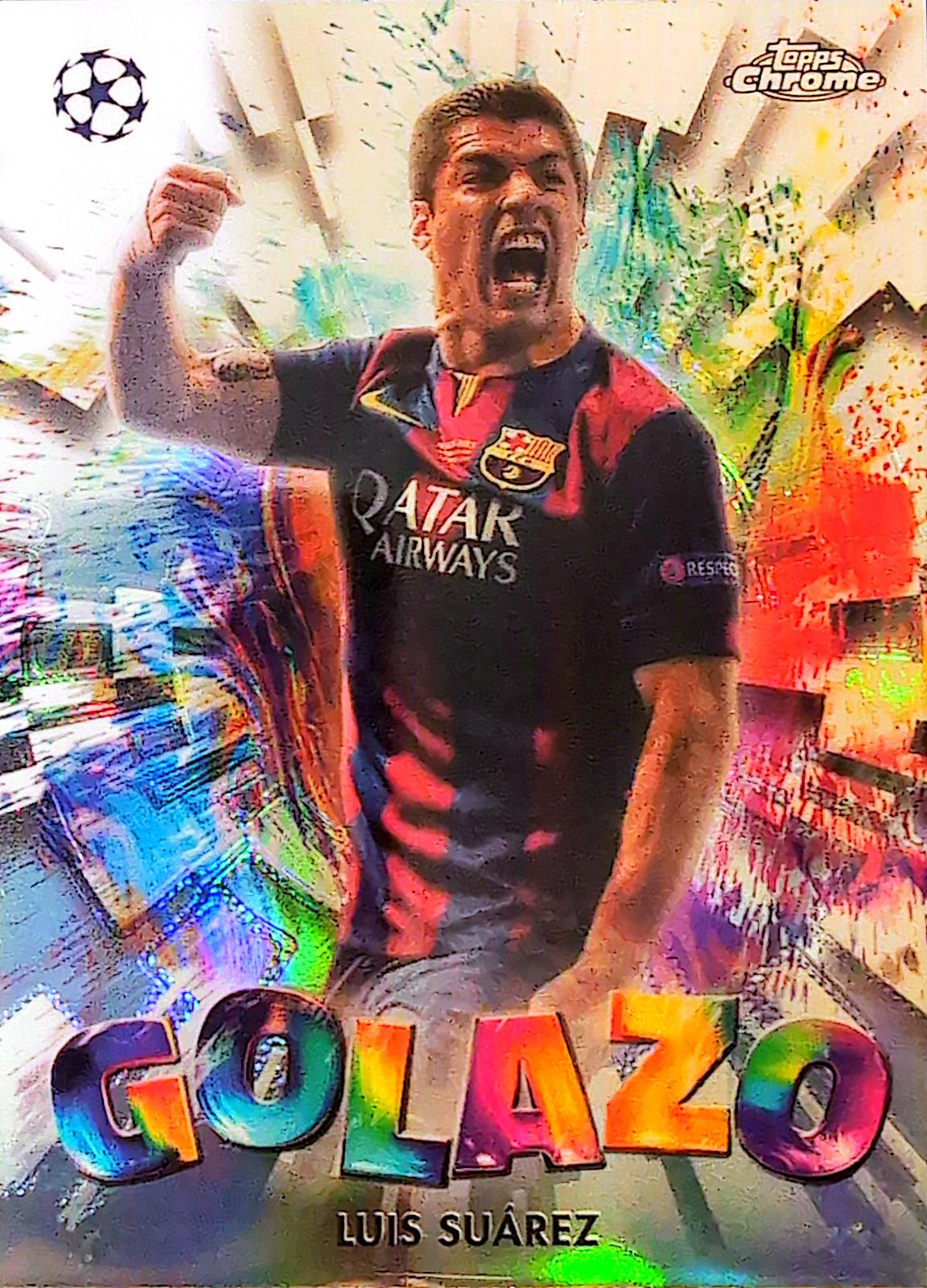 2024 Topps Chrome UEFA Golazo Luis Suarez #GZ-22 card