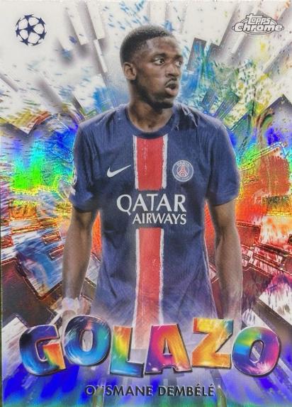 2024 Topps Chrome UEFA Golazo Ousmane Dembele #GZ-12 card