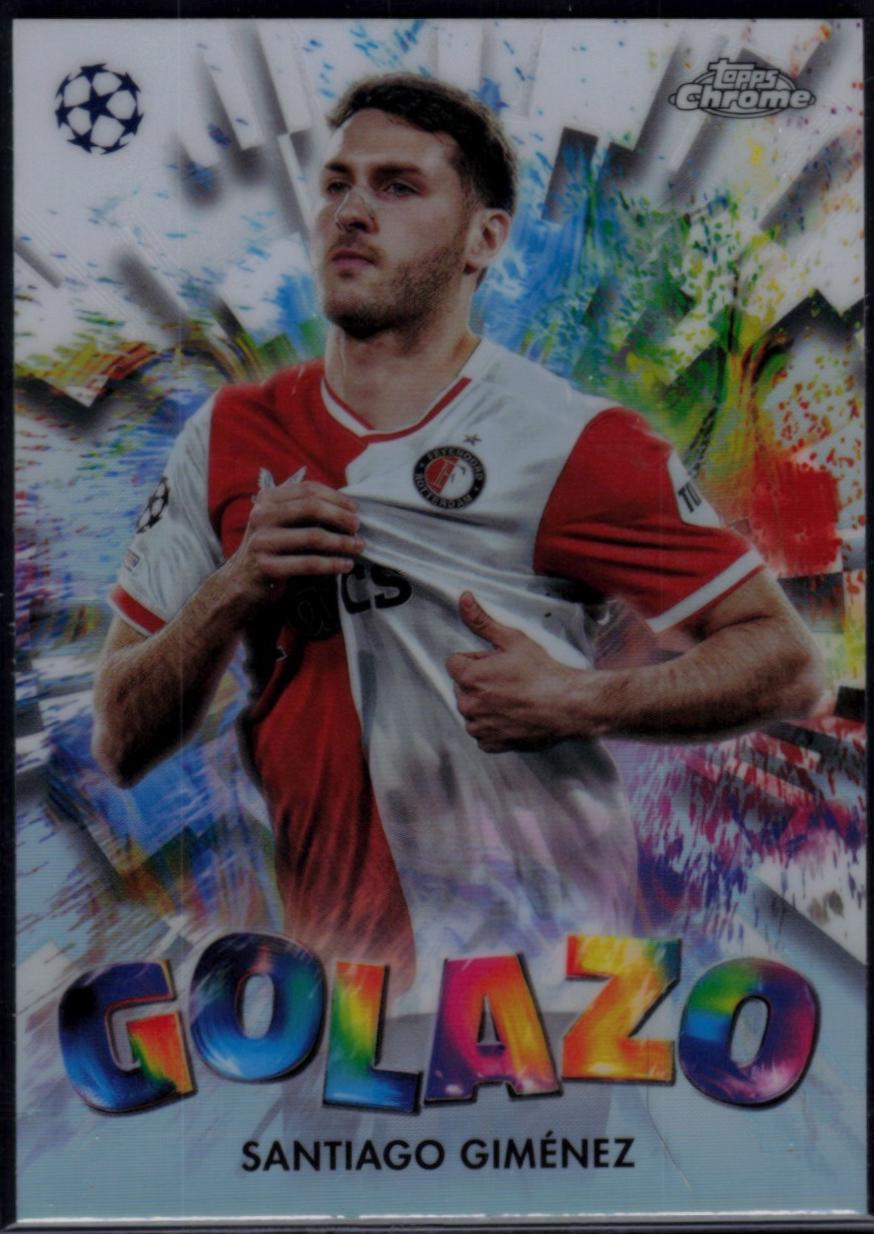 2024 Topps Chrome UEFA Golazo Santiago Gimenez #GZ-7 card