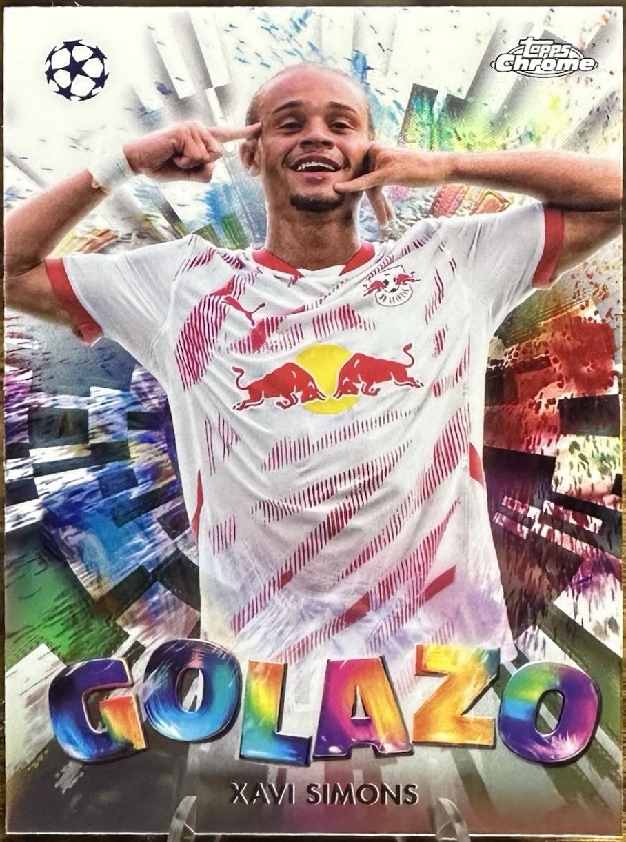 2024 Topps Chrome UEFA Golazo Xavi Simons #GZ-14 card