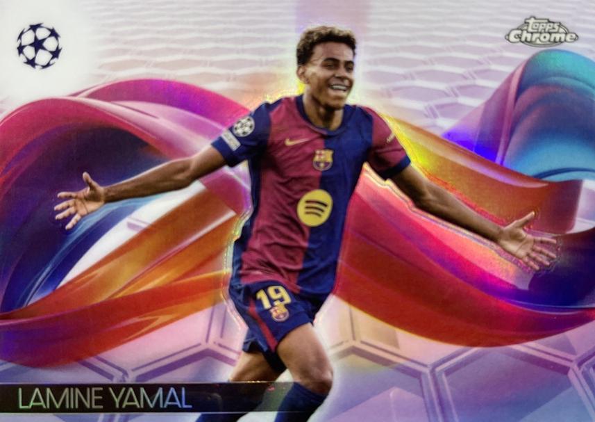 2024 Topps Chrome UEFA Helix Lamine Yamal #H-2 card