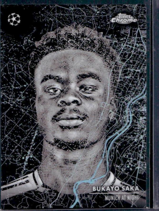 2024 Topps Chrome UEFA Munich at Night Bukayo Saka #MN-4 card