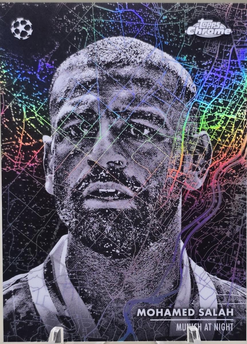 2024 Topps Chrome UEFA Munich at Night Mohamed Salah #MN-8 card