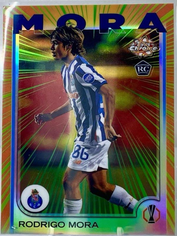 2024 Topps Chrome UEFA Radiating Rookie Rodrigo Mora #RR-5 card