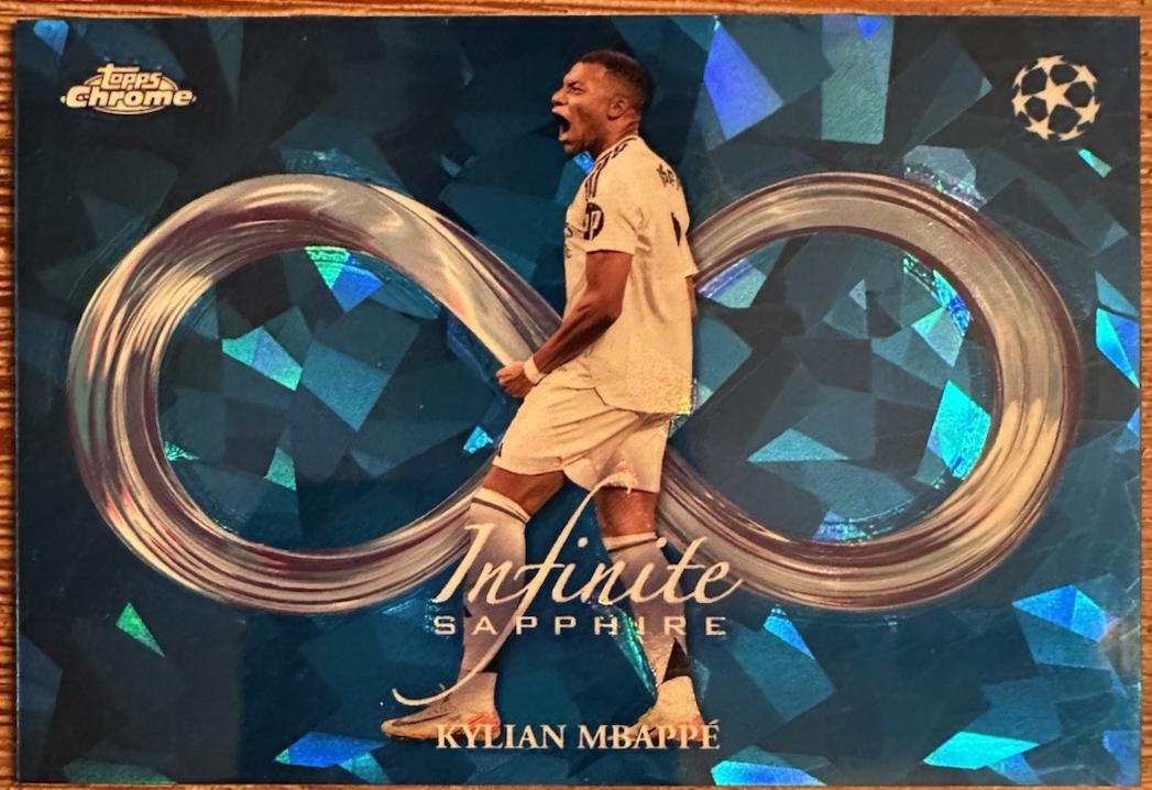 2024 Topps Chrome UEFA Sapphire Infinite Kylian Mbappe #IS-9 card