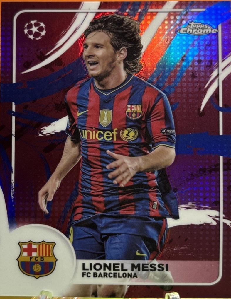 2024 Topps Chrome UEFA Soccer Brush Lionel Messi #SB-10 card