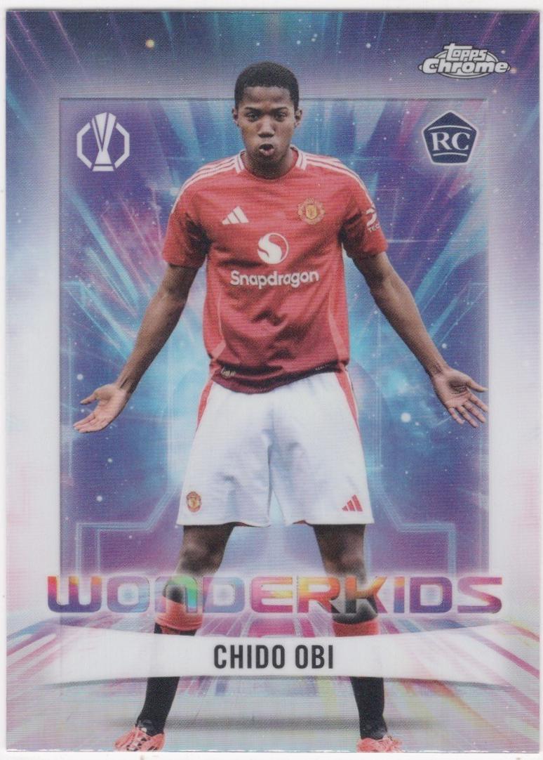 2024 Topps Chrome UEFA Wonderkids Chido Obi #WK-3 card