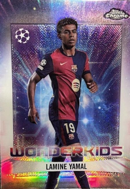2024 Topps Chrome UEFA Wonderkids Lamine Yamal [Magenta Refractor] #WK-1 card