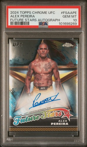 2024 Topps Chrome UFC Future Stars Autograph Alex Pereira #FSA-APE card