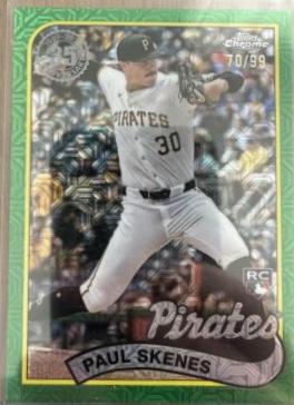 2024 Topps Chrome Update 1989 Paul Skenes [Green Refractor] #89CU-1 card