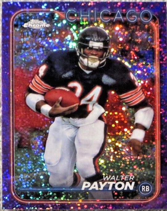 2024 Topps Chrome Walter Payton [Purple Speckle Refractor] #23 card