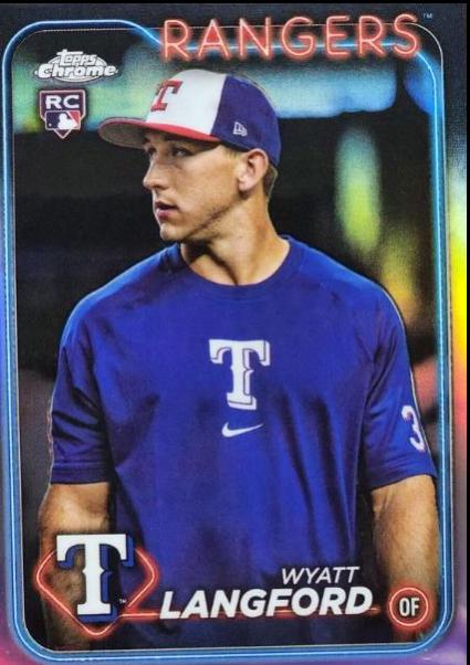 2024 Topps Chrome Wyatt Langford [Image Variation Refractor] #122 card