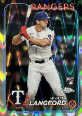2024 Topps Chrome Wyatt Langford [RayWave Refractor] #122 card