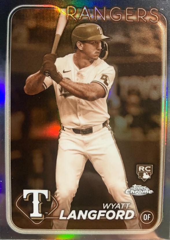 2024 Topps Chrome Wyatt Langford [Sepia Refractor] #122 card