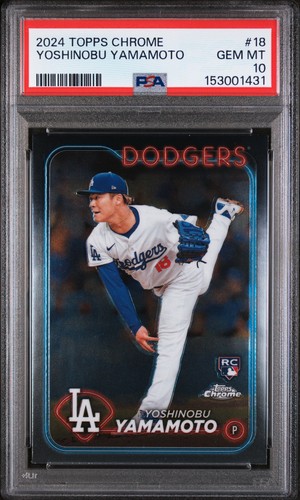2024 Topps Chrome Yoshinobu Yamamoto #18 card