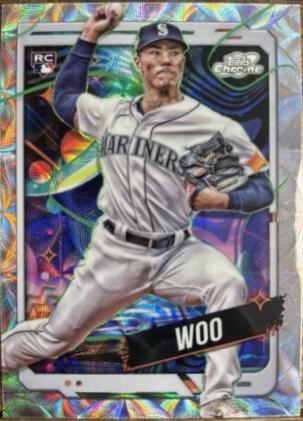 2024 Topps Cosmic Chrome Bryan Woo [Nucleus Refractor] #97 card