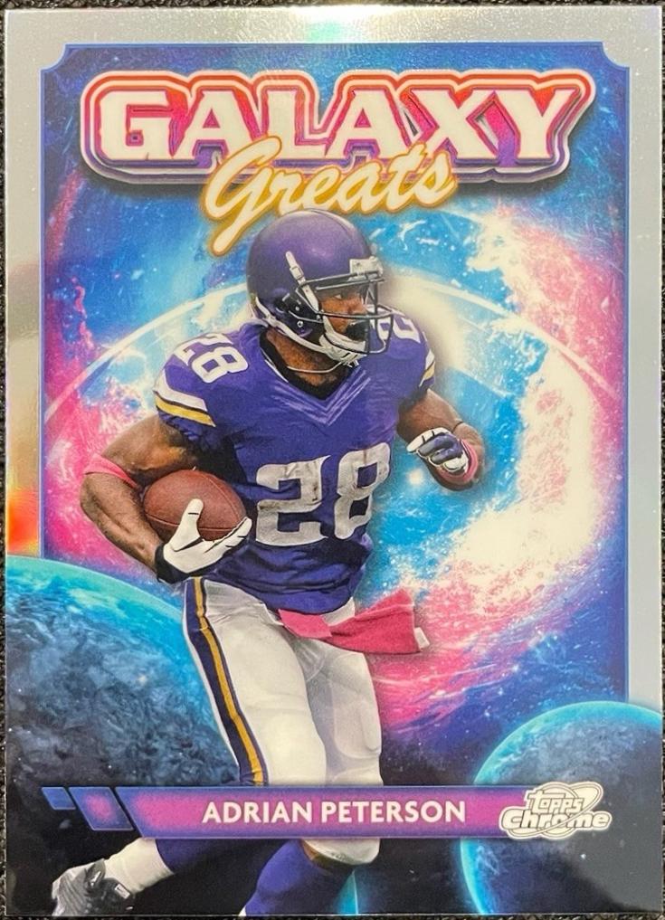 2024 Topps Cosmic Chrome Galaxy Greats Adrian Peterson #GG-14 card