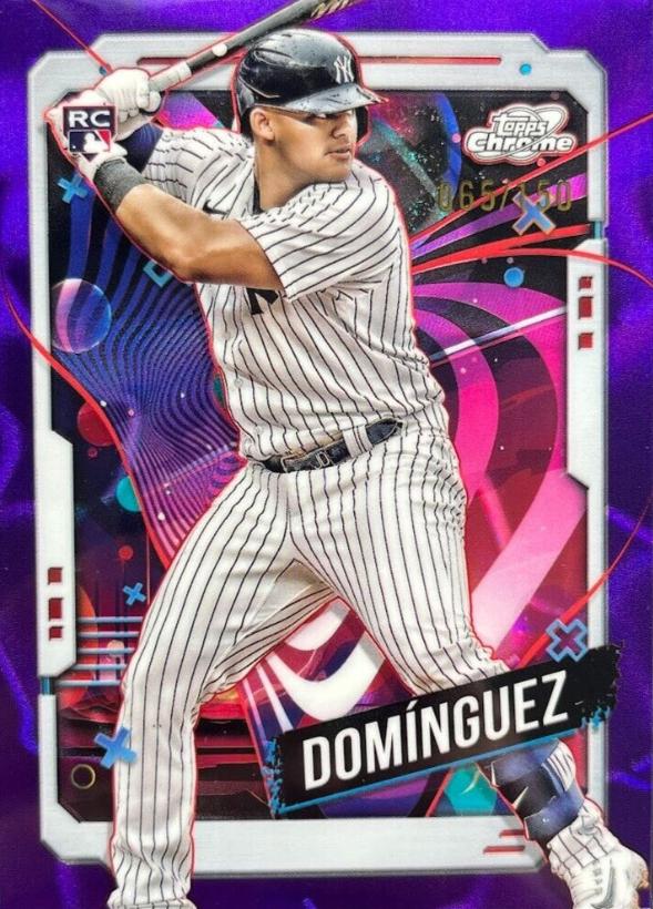 2024 Topps Cosmic Chrome Jasson Dominguez [Purple Nebula Refractor] #89 card
