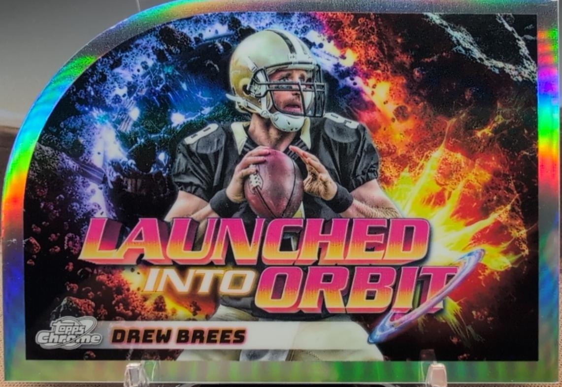 2024 Topps Cosmic Chrome Launched Into Orbit Drew Brees #LIO-17 card