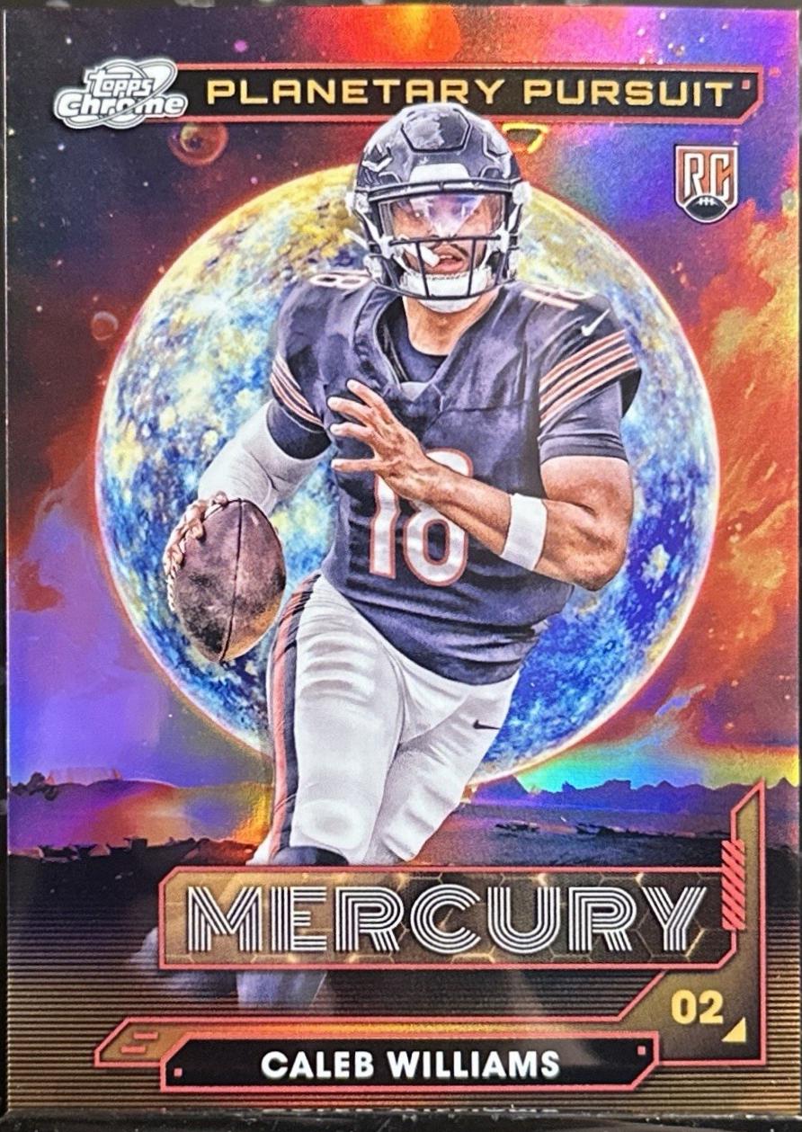 2024 Topps Cosmic Chrome Planetary Pursuit Caleb Williams [Mercury] #PPM-CW card