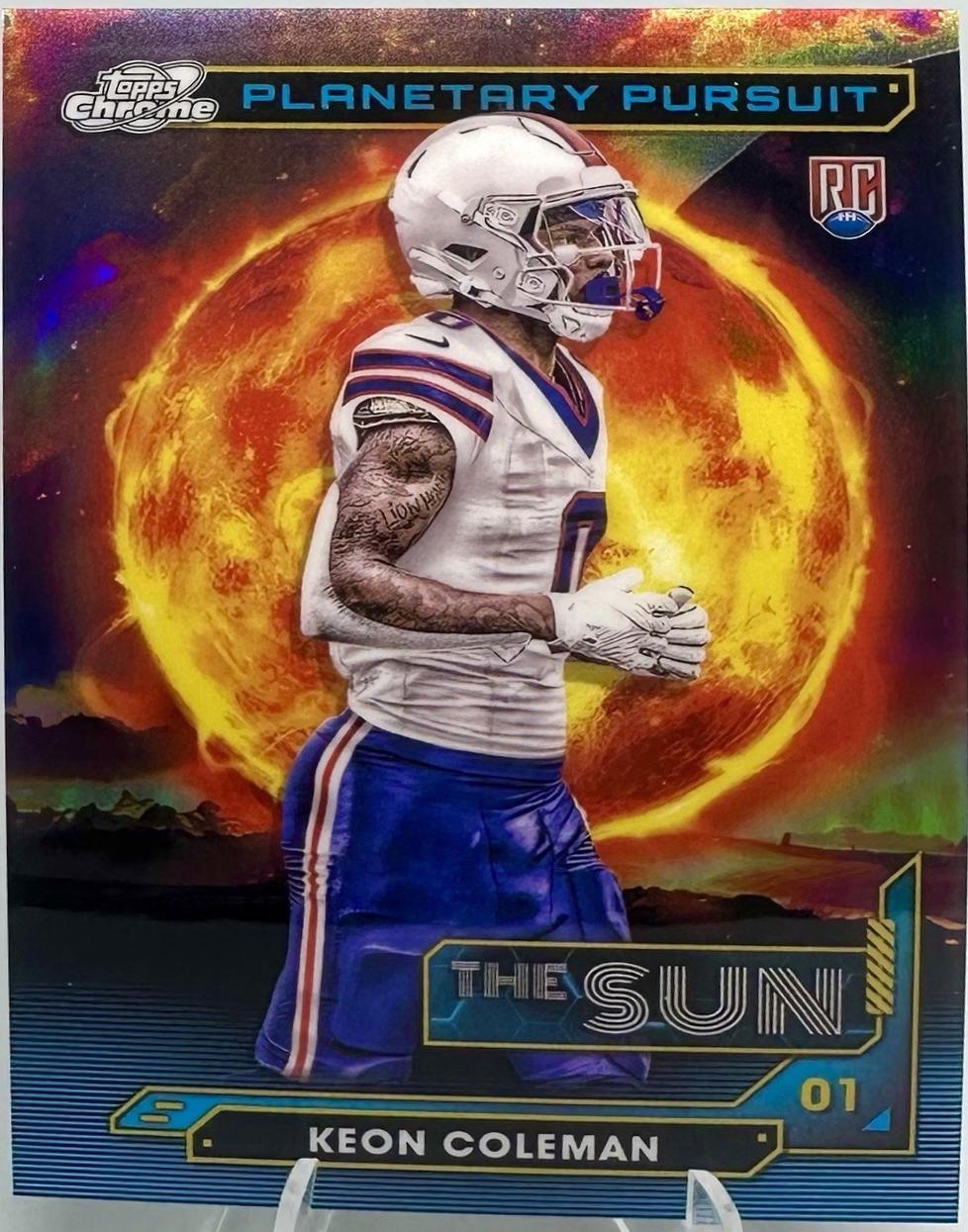 2024 Topps Cosmic Chrome Planetary Pursuit Keon Coleman [Sun] #PPSU-KC card